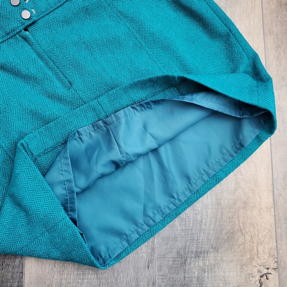 H&M Teal Tweed Mini Skirt Size 6 - Picture 4 of 5